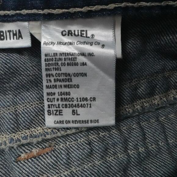 Cruel Jeans Womens 5L Blue Low Rise Bootcut Boho Western Thick‎ Stitch Tabitha - Picture 4 of 16